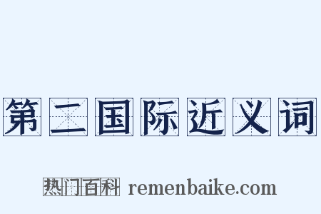 第二国际近义词是什么意思的图片